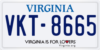 VA license plate VKT8665