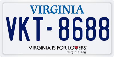 VA license plate VKT8688
