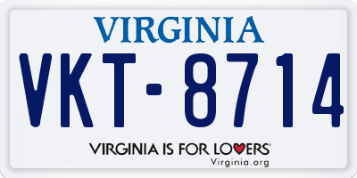 VA license plate VKT8714