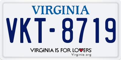 VA license plate VKT8719