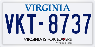 VA license plate VKT8737
