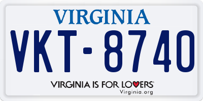 VA license plate VKT8740
