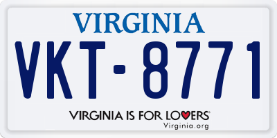 VA license plate VKT8771
