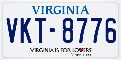 VA license plate VKT8776
