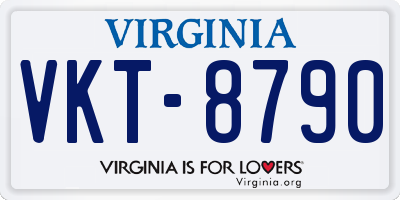 VA license plate VKT8790