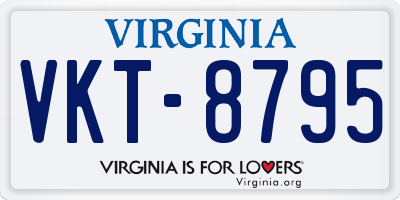 VA license plate VKT8795