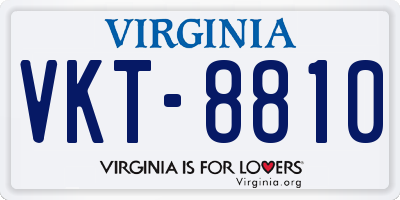VA license plate VKT8810