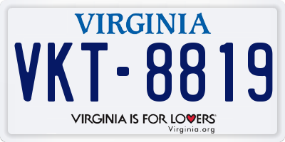 VA license plate VKT8819