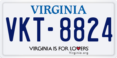 VA license plate VKT8824