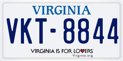 VA license plate VKT8844