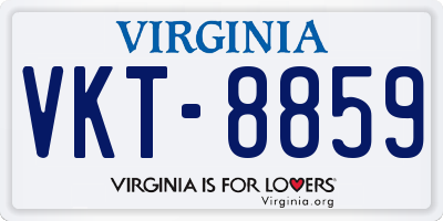 VA license plate VKT8859