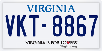 VA license plate VKT8867