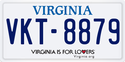 VA license plate VKT8879