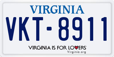 VA license plate VKT8911