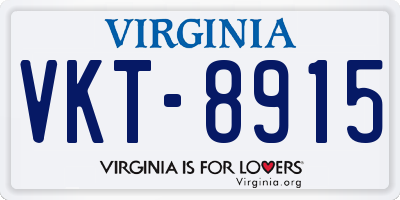 VA license plate VKT8915