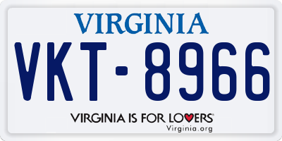 VA license plate VKT8966