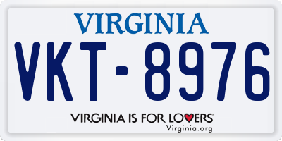 VA license plate VKT8976