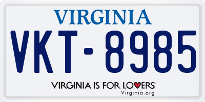 VA license plate VKT8985