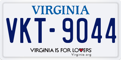 VA license plate VKT9044