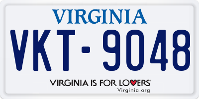 VA license plate VKT9048