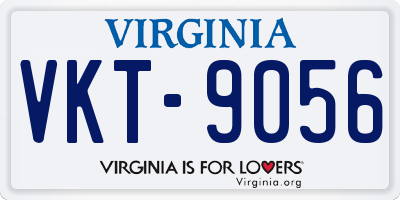 VA license plate VKT9056