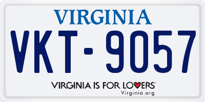 VA license plate VKT9057