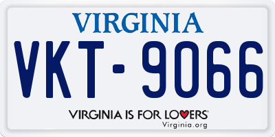 VA license plate VKT9066