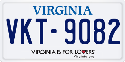 VA license plate VKT9082