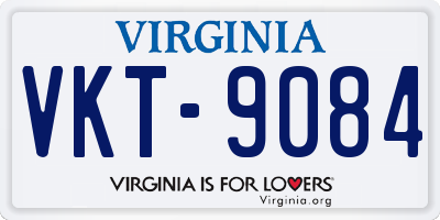 VA license plate VKT9084