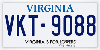 VA license plate VKT9088