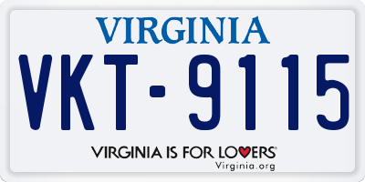 VA license plate VKT9115
