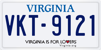 VA license plate VKT9121