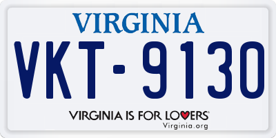 VA license plate VKT9130