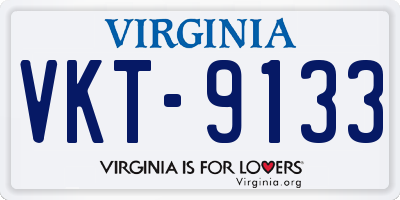 VA license plate VKT9133