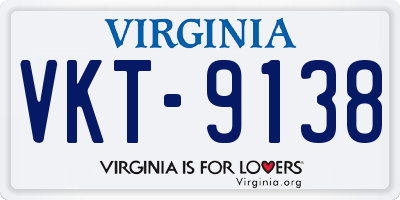 VA license plate VKT9138