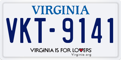VA license plate VKT9141