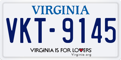 VA license plate VKT9145