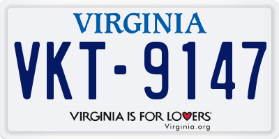 VA license plate VKT9147