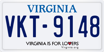 VA license plate VKT9148