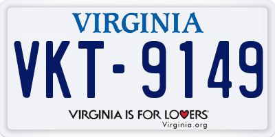 VA license plate VKT9149