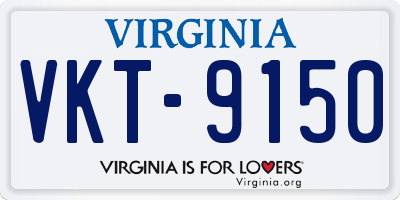 VA license plate VKT9150