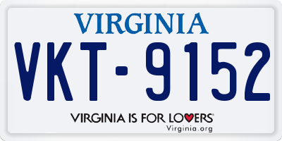 VA license plate VKT9152