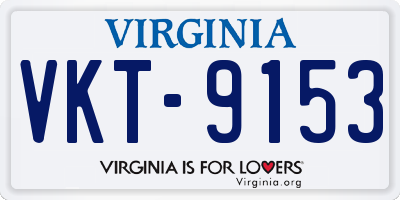 VA license plate VKT9153