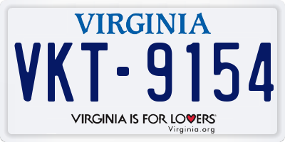 VA license plate VKT9154