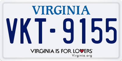 VA license plate VKT9155