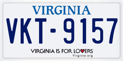 VA license plate VKT9157