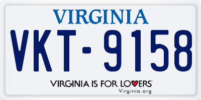 VA license plate VKT9158