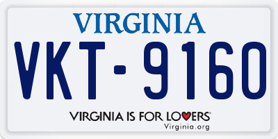 VA license plate VKT9160