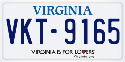 VA license plate VKT9165