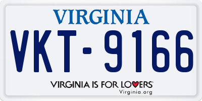 VA license plate VKT9166